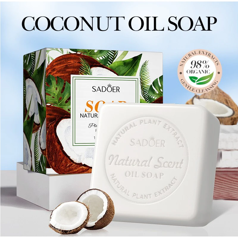 

Cologne Cleansing Soap Natural Plant Coconut Essence Smooth Skin Soap Deep Oil Control Moisturizer Brighten Facial Body Soap