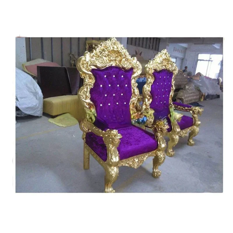 

king and queen chairs for hotel for wedding banquet glassy style cheap wholesale