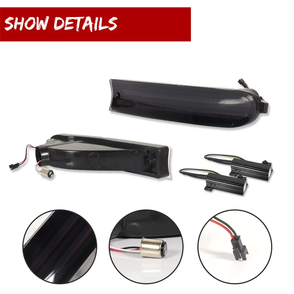 Switchback LED Car White Front Bumper DRL Running/Driving Lights & Dynamic Amber Turn Signal Lights For Toyota Rav4 1996 1997