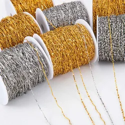 No Fade 1meter Stainless Steel Twist Stick Splicing Link Chain Gold Color Chain for DIY Necklace Bracelet Jewelry Making Supply