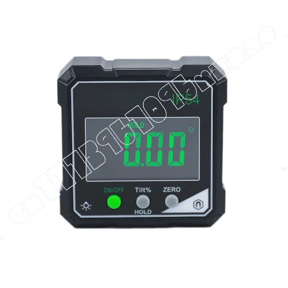 Inclinometer 4 * 90 Degree IP54 LCD Screen, Four-sided Magnetic Force, Digital Display LCD Inclinometer