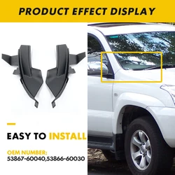 For Toyota Land Cruiser Prado LC120 LC150 2003-2020 Car Front Windshield Wrap Corner Trim Wiper Side Trim Cover Lid