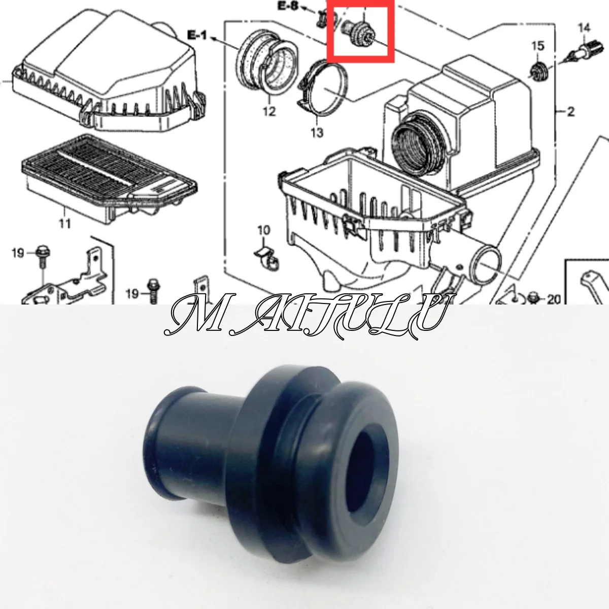 

For Honda FIT SALOON JAZZ CR-Z Sound Set [INSIGHT] Air Cleaner Case Grommet Breather Pipe Connector17136REJW00