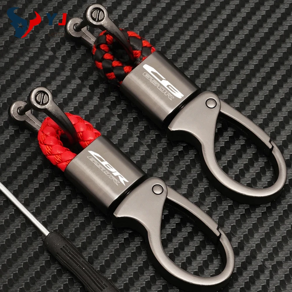 

Новинка 2024, металлический мотоциклетный брелок для ключей Honda CB650R CBR650R CB CBR 650 R 650R, брелок с цепочкой и плетеным тросом, аксессуары для ключей