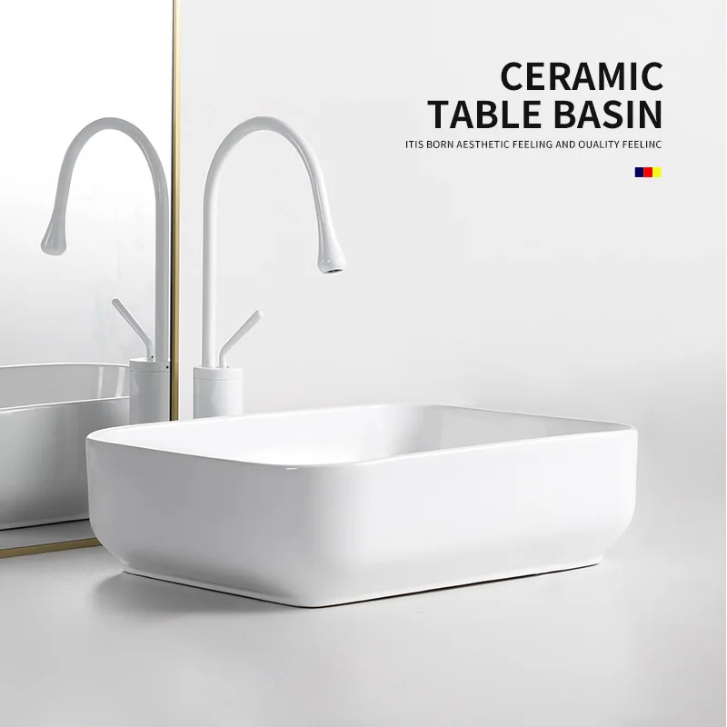 

Nordic countertop basin Balcony wash basin Ceramic wash Bathroom single