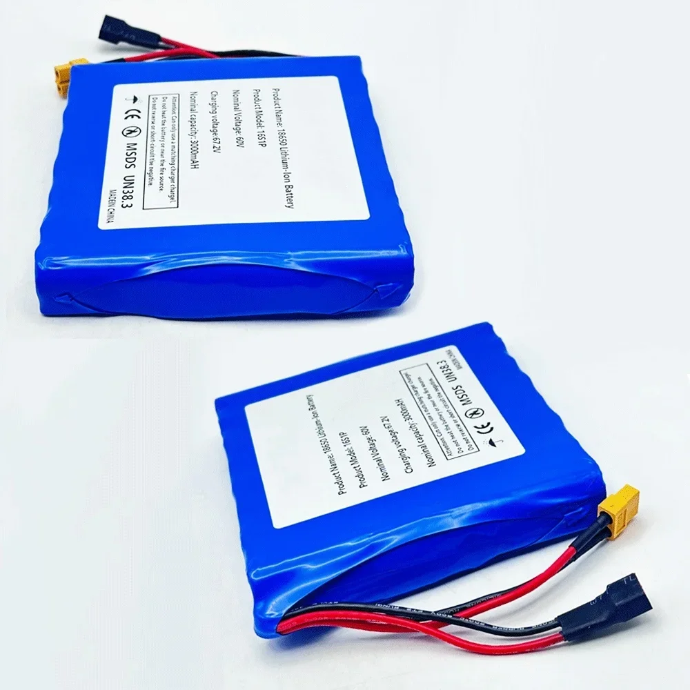 60V Battery 3000mAH 16s1p Lithium battery pack with Bms for Electric Unicycle Battery Scooter Skateboard