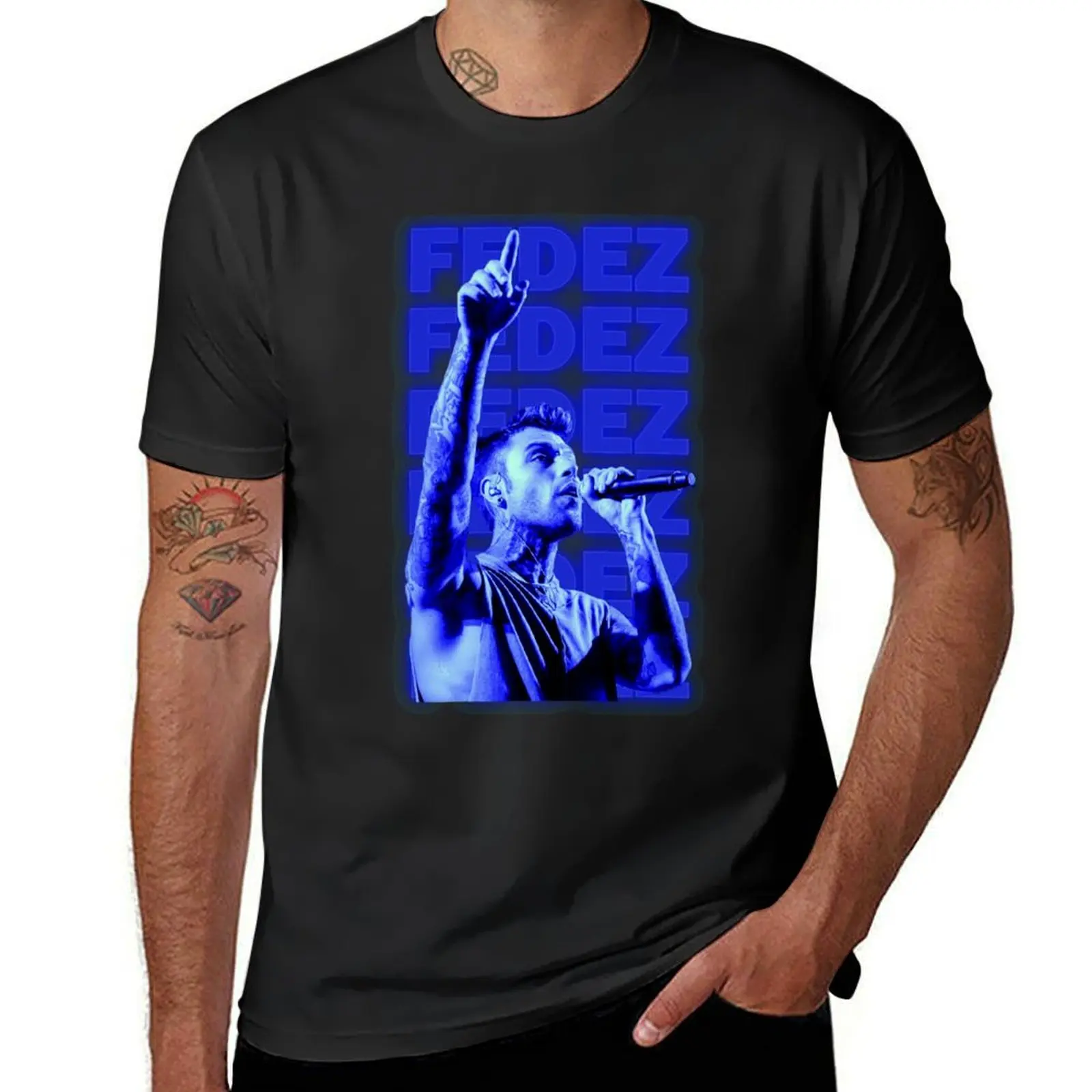 Fedez Artwork T-Shirt tops Blouse customs workout shirts for men