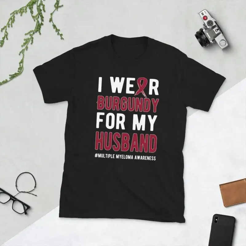 Indigo una camiseta de Myeloma múltiple de color burdeos para mi marido