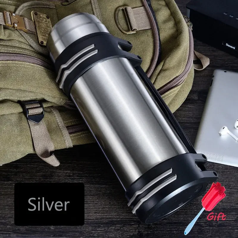 Efficient Insulation Thermos Travel Hiking Office Stainless Steel Thermo Cup Leakproof Portable High Capacity Coffee Vacuum cup