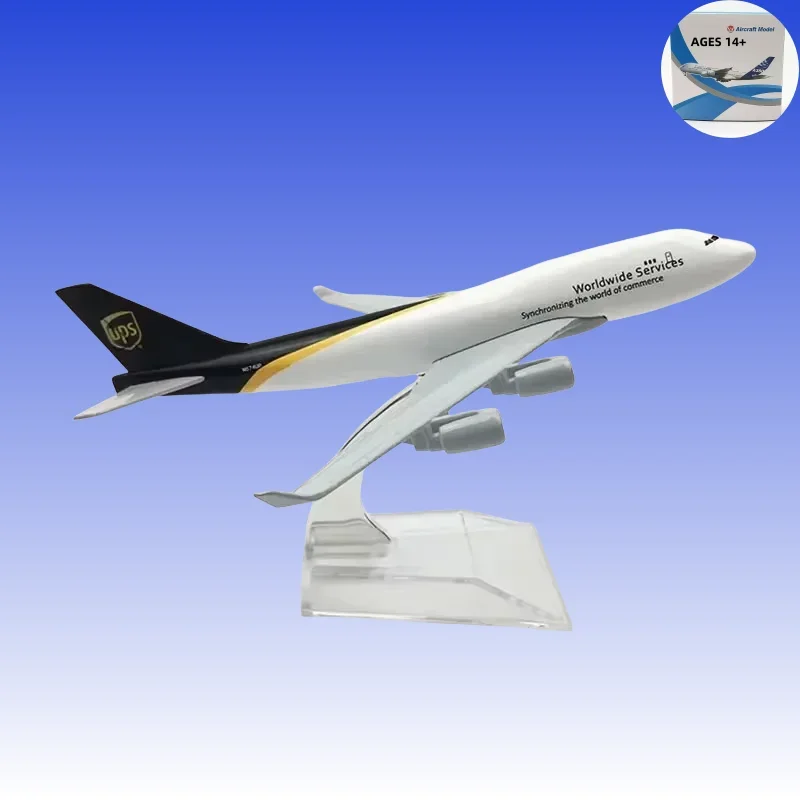 

Модель самолета 16 см, модель самолета B747 Ups Airlines, самолеты из сплава, модель самолета 1:400, литой под давлением металлический самолет Airbus 747