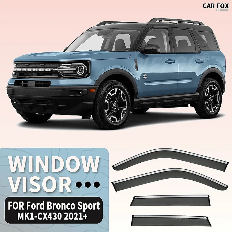 

For FORD Bronco Sport 2021+ Window Visor Rain Sun Shade Car Side Awning Auto Accessories