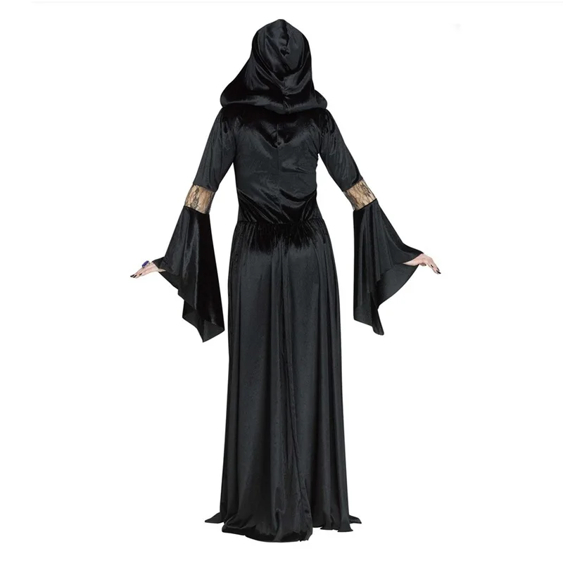 Adult Women's Halloween Vintage Costume Dress Clown Medieval  Devil Witch Court Outfit Ethnic Stage Performance Clothing