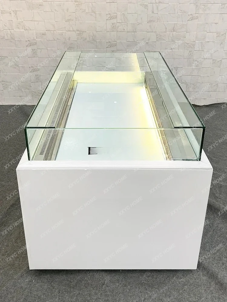 A  FG44Open Refrigerated Cabinet Open Cake Show Case Pastry Dessert Fruit Preservation