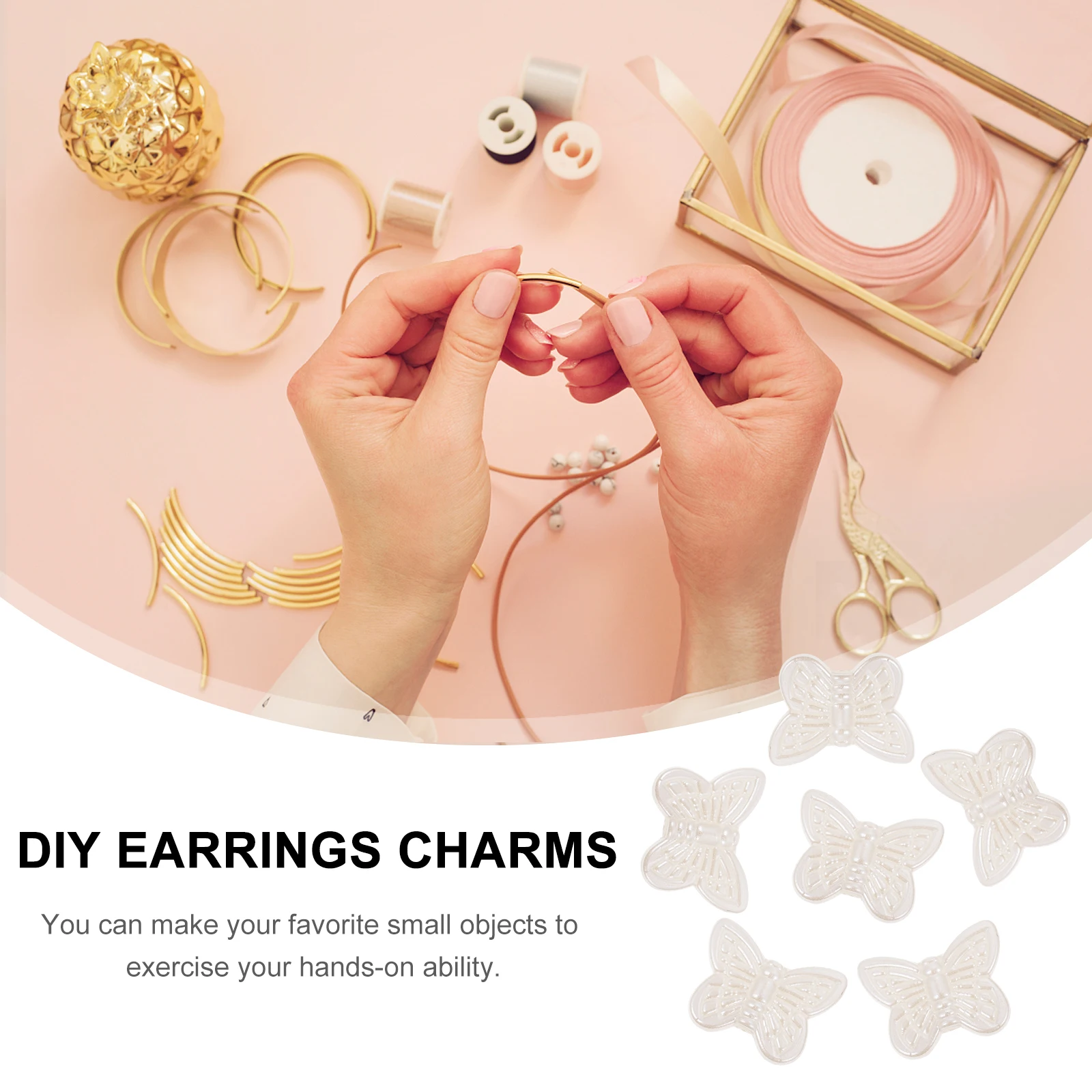 

Plastic Beads Faux Pearl Charms Spacer Beads Shaped Charms DIY Earrings Pendants Crafting Supplies Jewelry Making Materials