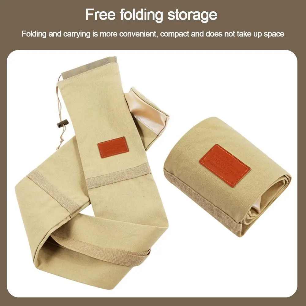 Canvas Fishing Tackle Storage Bag Folding Portable Large Capacity Fishing Tackle Backpack Multifunctional Rod Bag