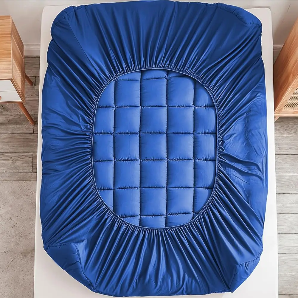 وسادة مرتبة تبريد مبطنة غطاء مرتبة مرتبة علوية قابلة للتنفس مع جيب عميق 8-21 بوصة #4