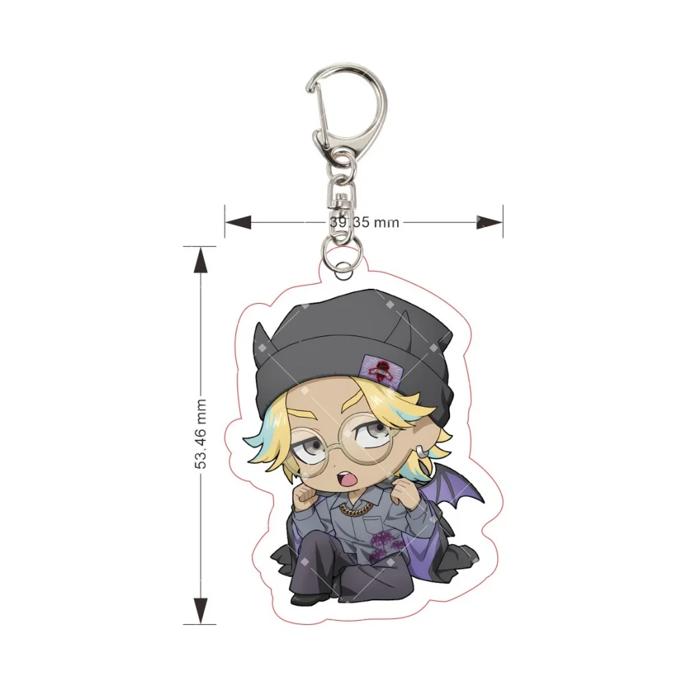 Tokyo Revengers Anime Takemichi Draken Acrylic Keychain Cute Chibi Devil 5.5cm Keyring Chifuyu Mitsuya Bag Pendant Toy Gift
