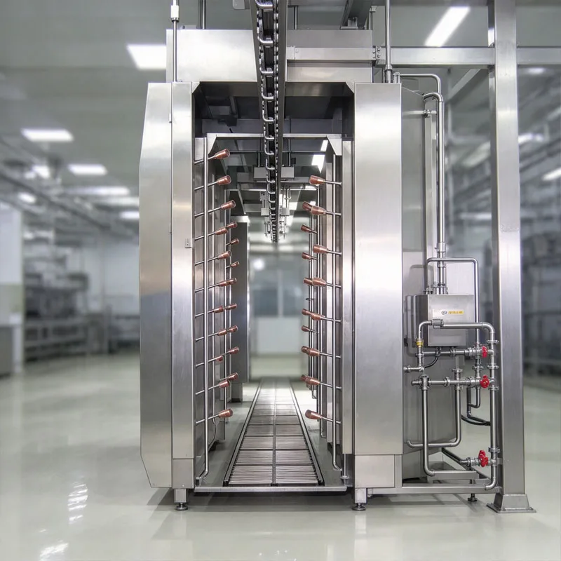 Abattoir Use Poultry Carcass Washing Cabinet Hanging Conveyor Spray Cleaning Machine Customized