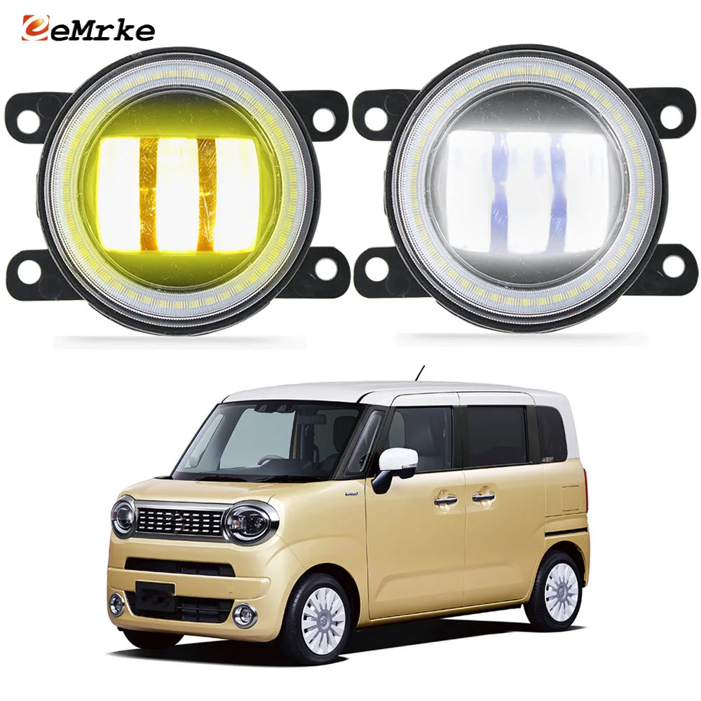 

2in1 LED Angel Eye Driving Light for Suzuki Wagon R / Wagon R Stingray MH23S MH34S 2014 2015 2016 Fog Lights Lamp Cut-Line Lens