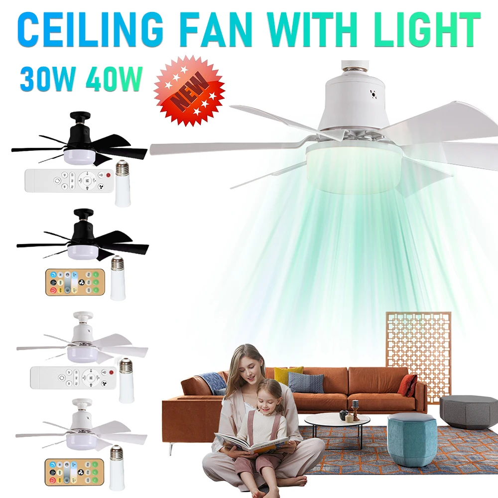 

Потолочный вентилятор с дистанционным управлением, E27, 85-265 в, 30/40 Вт