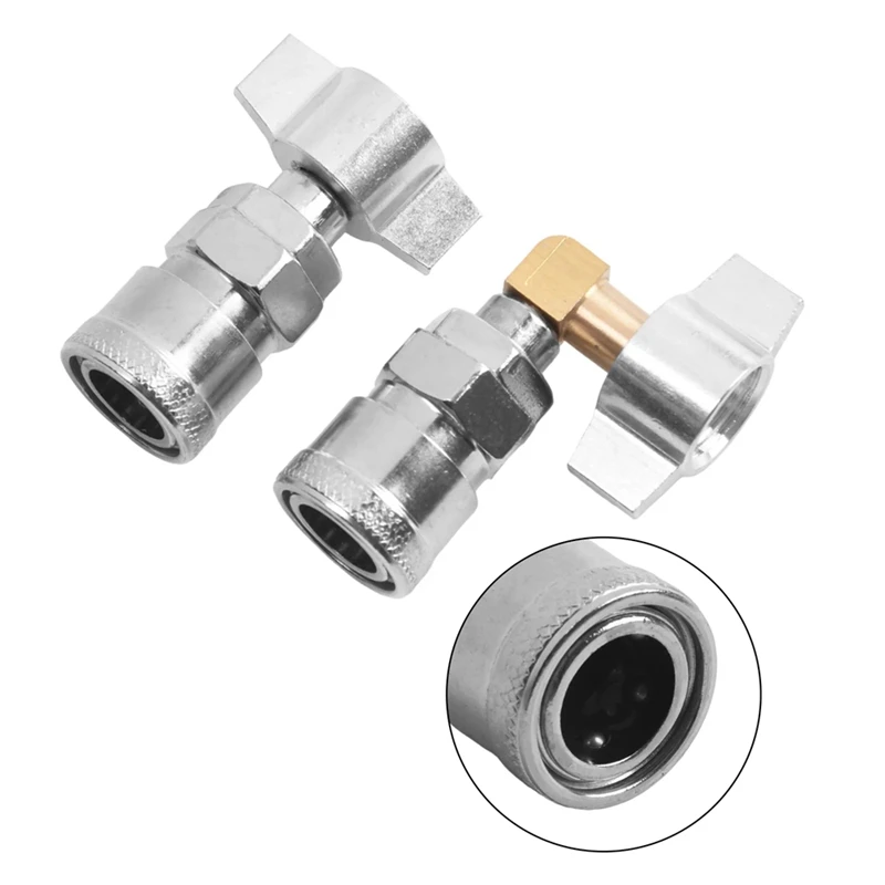 2Pcs Truck Dust Blower Pneumatic Connector Straight Elbow Integrated Connection Home Decoration Hardware Tool