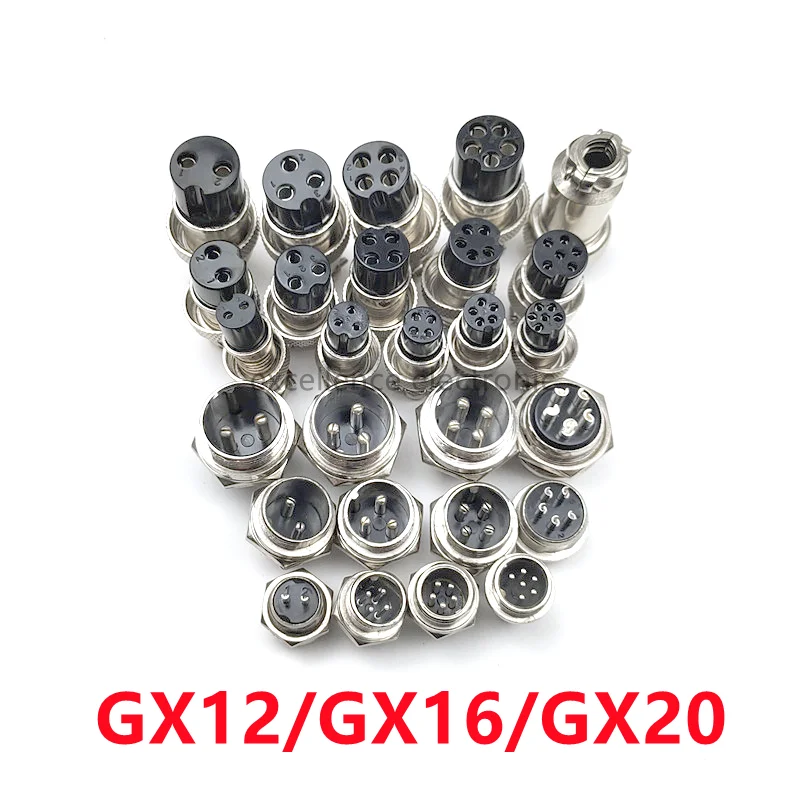 GX16 GX12 GX20 2P/3/4/5/6/7/8 Pin Female Male Air Aviation Connector Power Cable Electrical Plug Socket