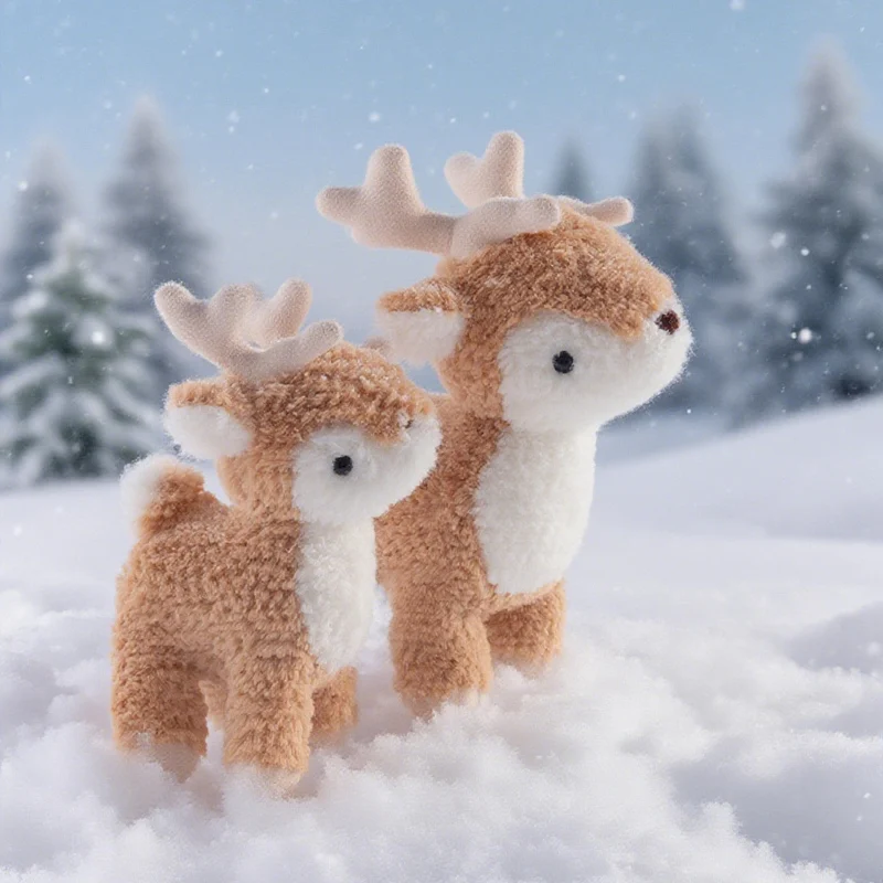 Kawaii natal elk bonecas de pelúcia recheado macio planta brinquedos rena brinquedo de pelúcia para crianças família decoração de natal presente