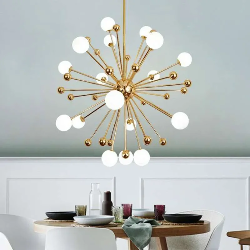 LED Glass Pendant Light for Dining Room Bedroom Living Room Kitchen Modern Gold Hanging Lamp Indoor Lighting