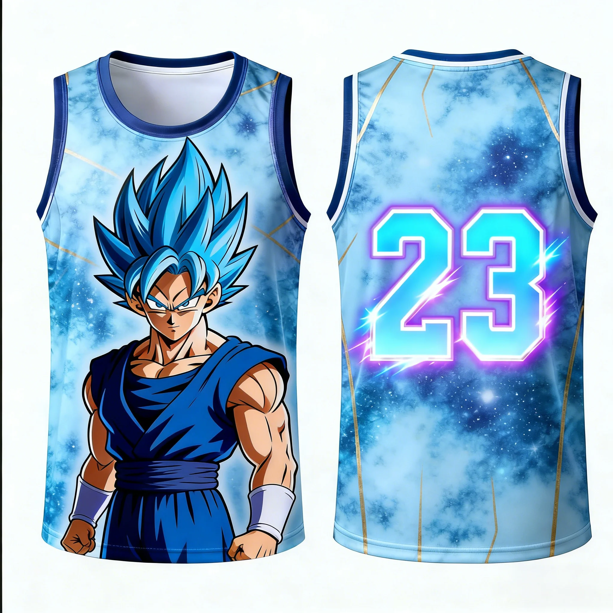 2026 Sommer Neue Japanische Anime "Dragon Ball Z" Sonderedition Basketball-Trikots Nr. 23 für Herren-Freizeitkleidung und Kinder-Y2K