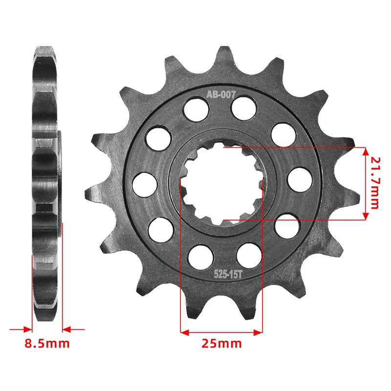 525 15T Motorcycle Front Sprocket Gear Wheel Chain Cam For Kawasaki Z1000 ZR1000 ABS Z 1000 SX City ZX1000 GDF Ninja 1000 USA