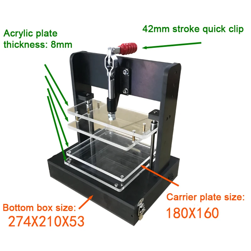 Universal Test Frame Stand PCB Testing Jig 180x160MM PCBA Test Rack  Embryo Frame DIY Circuit Board Fixture with 4 Acrylic Board