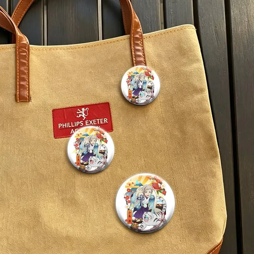 Nakajima Atsushi 32/44/58mm Handmade Pins Round Brooch Badge Backpacks Clothes Jewelry Gifts