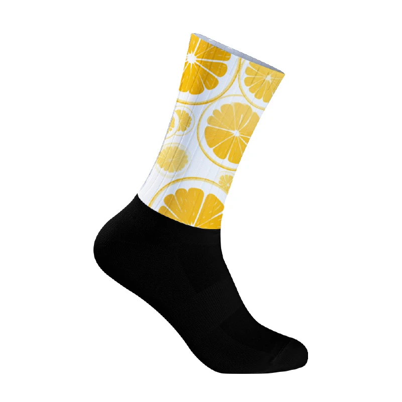 

Велосипедные носки с лимонным рисунком Велосипедные носки Mtb Велосипедные носки Дышащие велосипедные носки Спортивная одежда на открытом воздухе Гоночные носки