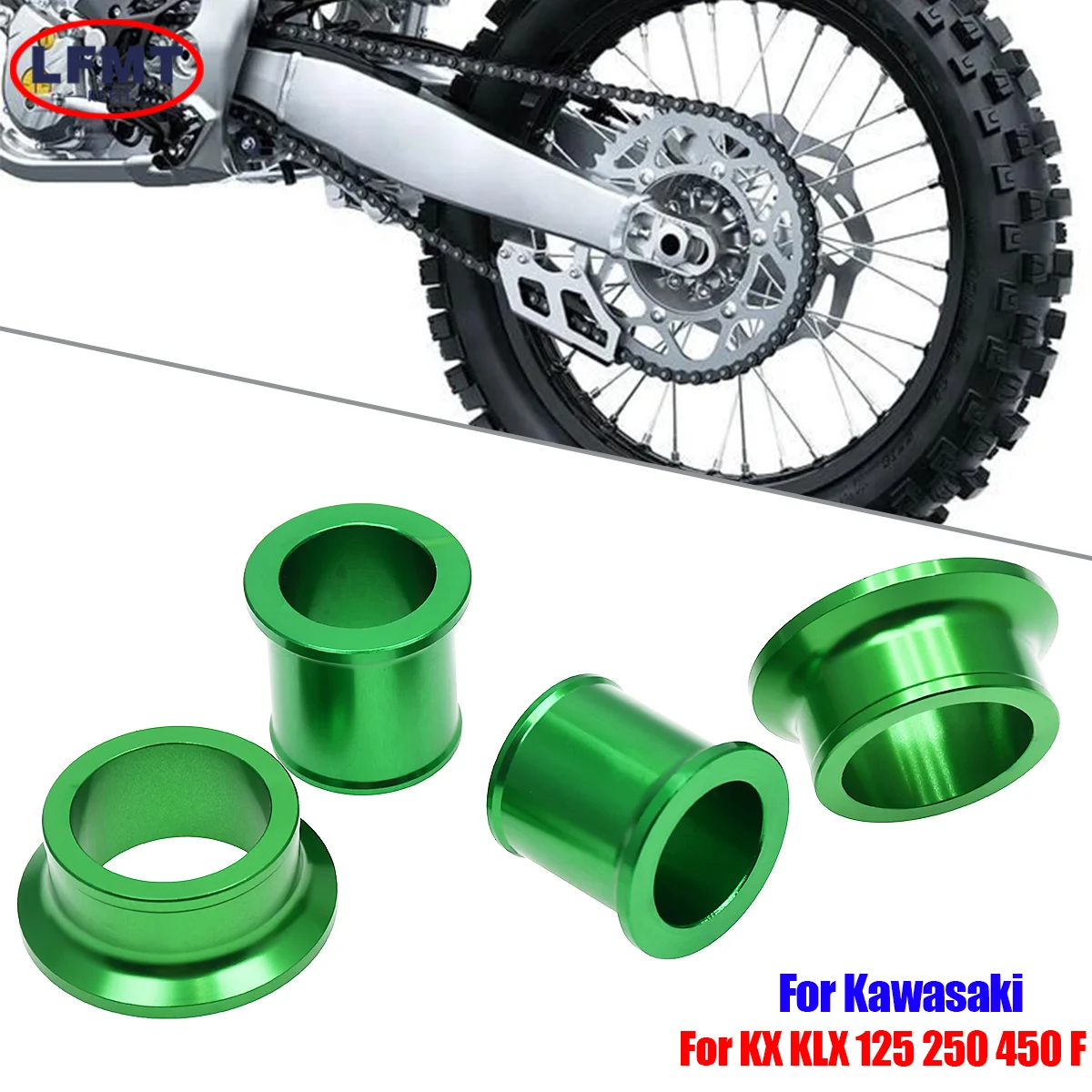 

Для Kawasaki KX 125 250 250F 450F KLX Мотокросс с ЧПУ, проставка ступицы переднего и заднего колеса 450R KX125 KX250 KXF250 KXF450 KLX450R 2003-2018