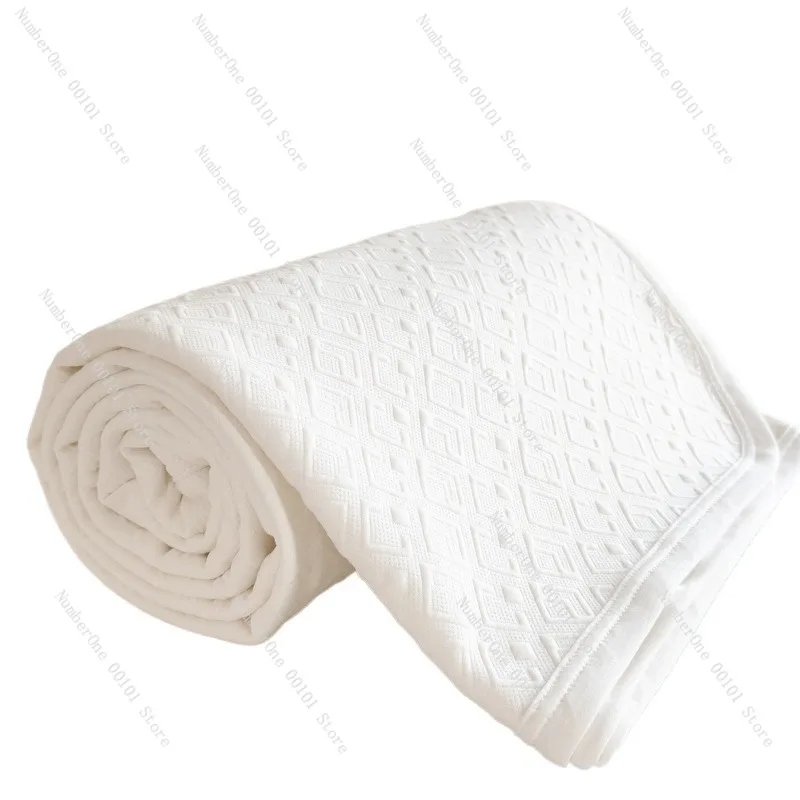 Premium Class A Cotton Knitted Jacquard Blanket Heart Pattern Multifunction Cover Throw Summer Quilt Thin Air Conditioner