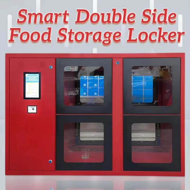 New Style Assembled Smart Meal Locker Double Sided Opening Galvanized Steel Electronic Lock Customized for Commercial Kitchen
