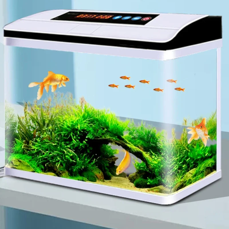 

Fish tank 2023 new aquarium, small tabletop living room, no water exchange, household ecology