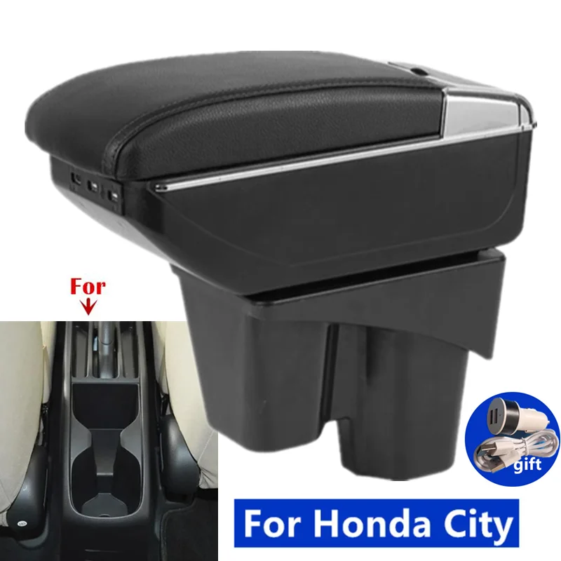 Auto Armlehne box Zentrum Lagerung box Für Honda City Armlehne Box Für Honda Neue Stadt Innen Gewidmet Retrofit Auto Zubehör