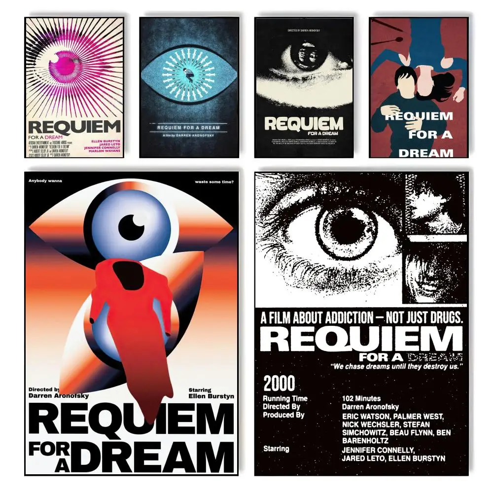 Depressive R-Requiem for a DreamS Poster, selbstklebendes, stilvolles Kunstdruck-Poster, Wanddekoration für Zuhause