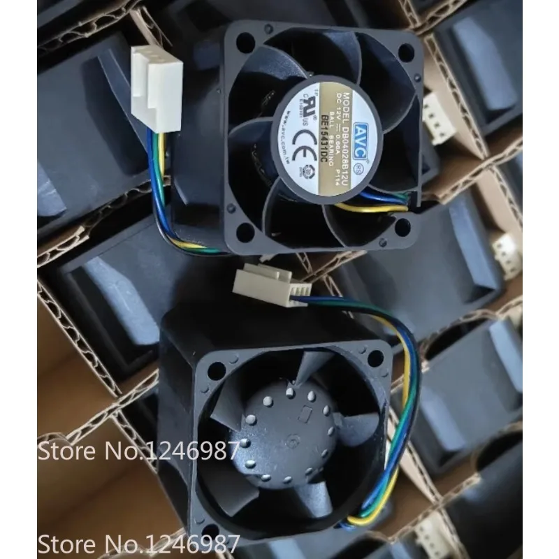 

New Fan Original for AVC DB04028B12U-P114 4028 12V 0.66A 4 cm server fan