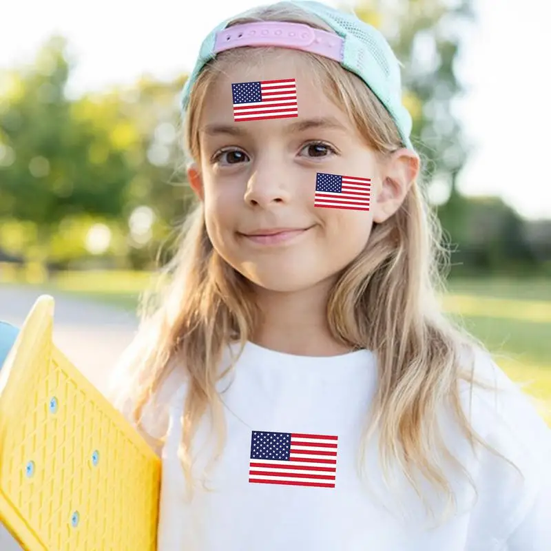 

US Flag Stickers 1.2x2inch Memorial Day Stickers 250 Per Roll Independence Day Adhesive Clings For Motorcycle Bumper Walls Doors