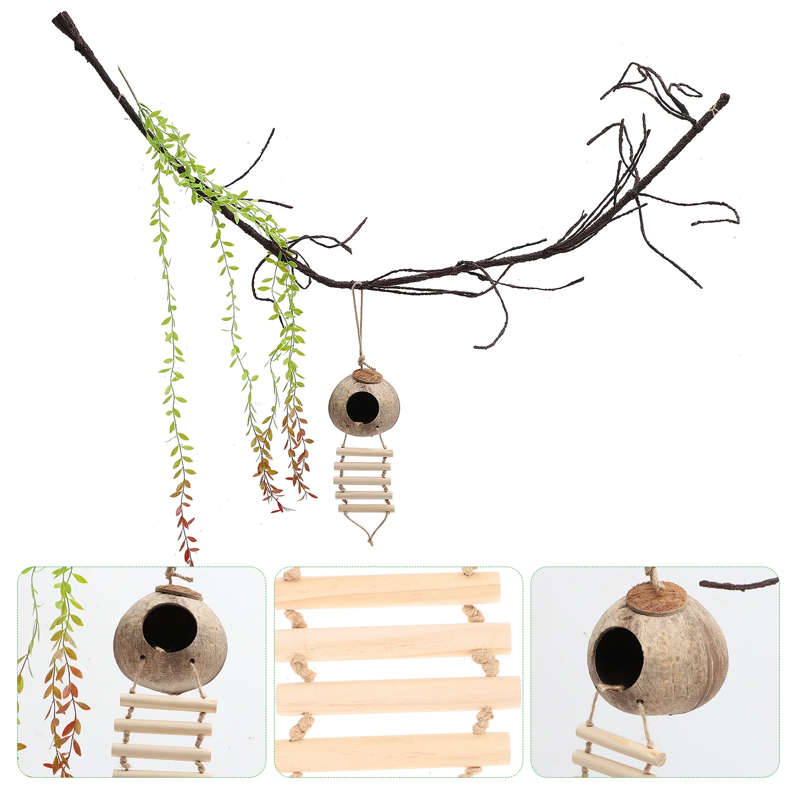 

1Set Lifelike Reptile Plant Decor Climbing Vines Reptile Hideout Terrarium Accessories Gecko Tank Ornament Landscape Decoration