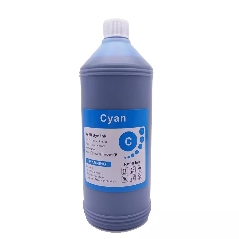 1000ML 1KG Liter Black C M Y Refill Dye Based Ink Kit Replacement For Epson Canon HP Brother Lexmark Samsung Dell Inkjet Printer