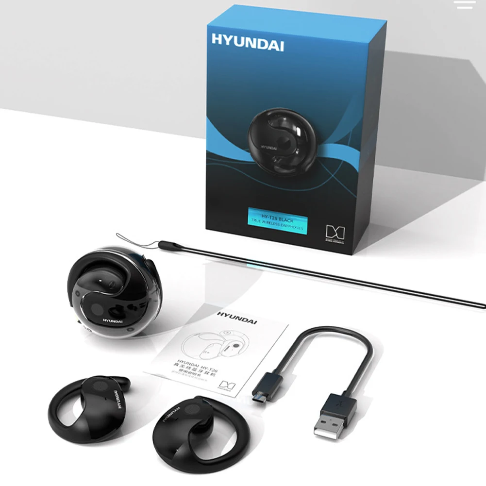 سماعات مترجم اللغة IPX5 مقاومة للماء معلقة للأذن من النوع C شحن سماعات أذن لاسلكية مفتوحة للمسافرين