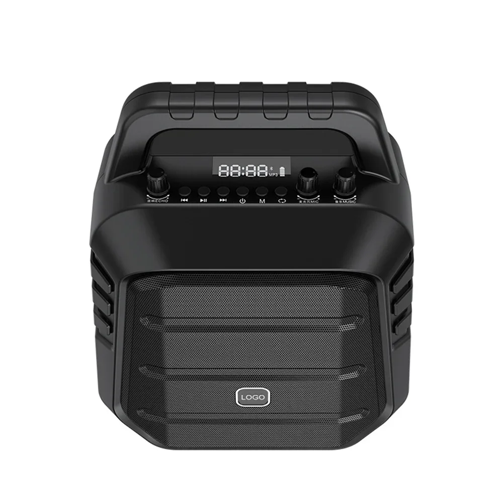 2026 All-in-One Music Box Bluetooth Speaker with Wireless Microphone Karaoke U Disk Playback TF Card 40W Active PA Speaker