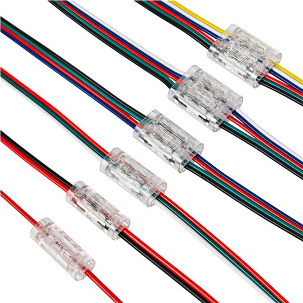 80-Pack 2-Pin Low Voltage Wire Connectors – Solderless Quick Splice Clips With Locking Buckle – For 22-18 AWG LED Strips & DIY Projects
