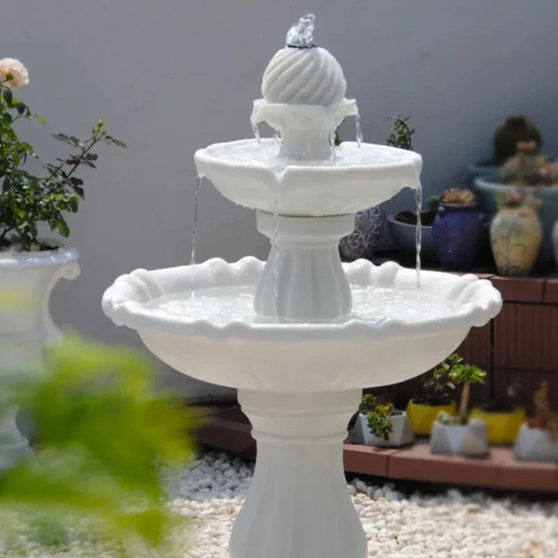 Cross borderGarden fountain villa decoration solar energy circulation water ornaments outdoor pool courtyard landscaping trevi