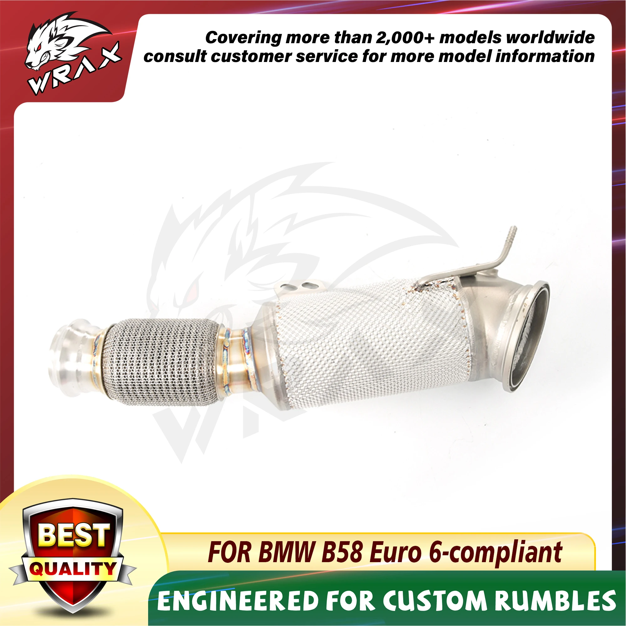 

WRAX Stainless Steel Exhaust Heat Shield Downpipe For BMW B58 Euro 6-compliant perfect replacement car accessories