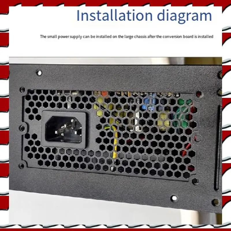 Braket Konverter Daya T35C 4X ATX ke SFX, Konverter Daya SFX ke ATX, Bingkai Konversi Lubang Chassis Tetap