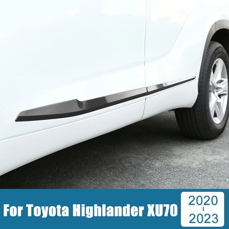 

Автомобильные аксессуары для Toyota Highlander XU70 Kluger 2020-2023 ABS длительная защита двери Боковая Отделка наклейка защита от царапин бампер полоса